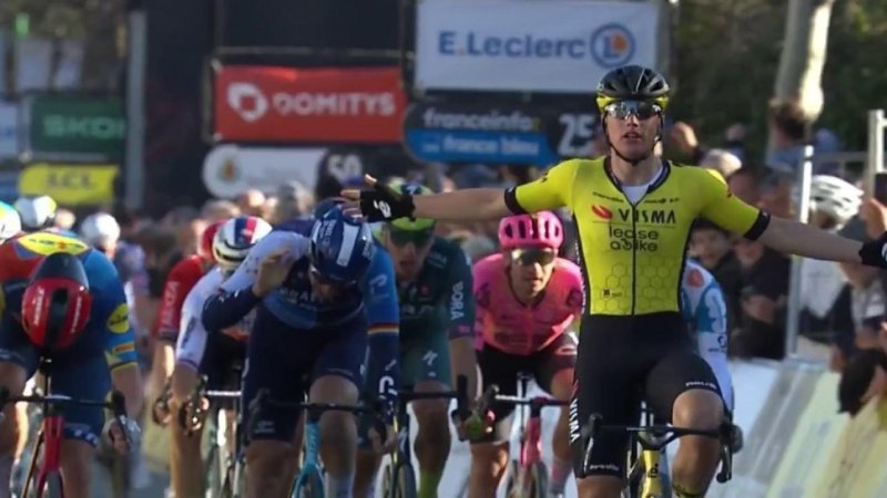 Video Etape Deuxi Me Victoire Pour Olav Kooij Devant Mads Pedersen