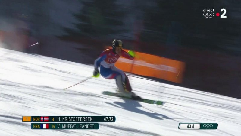 VIDEO JO 2018 Ski Alpin Slalom Hommes Victor Muffat Jeandet En