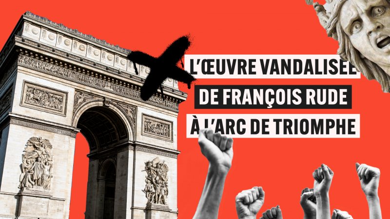 L œuvre vandalisée de François Rude à l arc de triomphe en replay