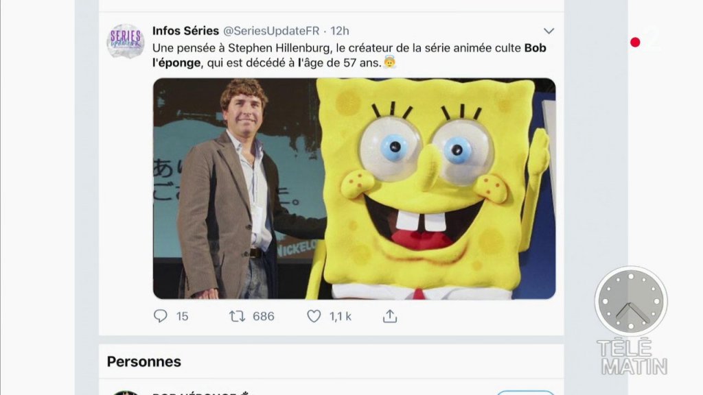 Le Createur Du Dessin Anime Bob L Eponge Stephen Hillenburg Est Mort Extrait Telematin En Streaming France Tv