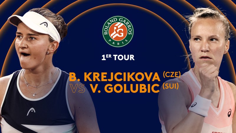 B. Krejcikova (CZE) Vs V. Golubic (SUI) - Court Suzanne-Lenglen En ...