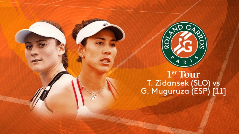 T. Zidansek (SLO) vs G. Muguruza (ESP) - 1er tour - Court ...